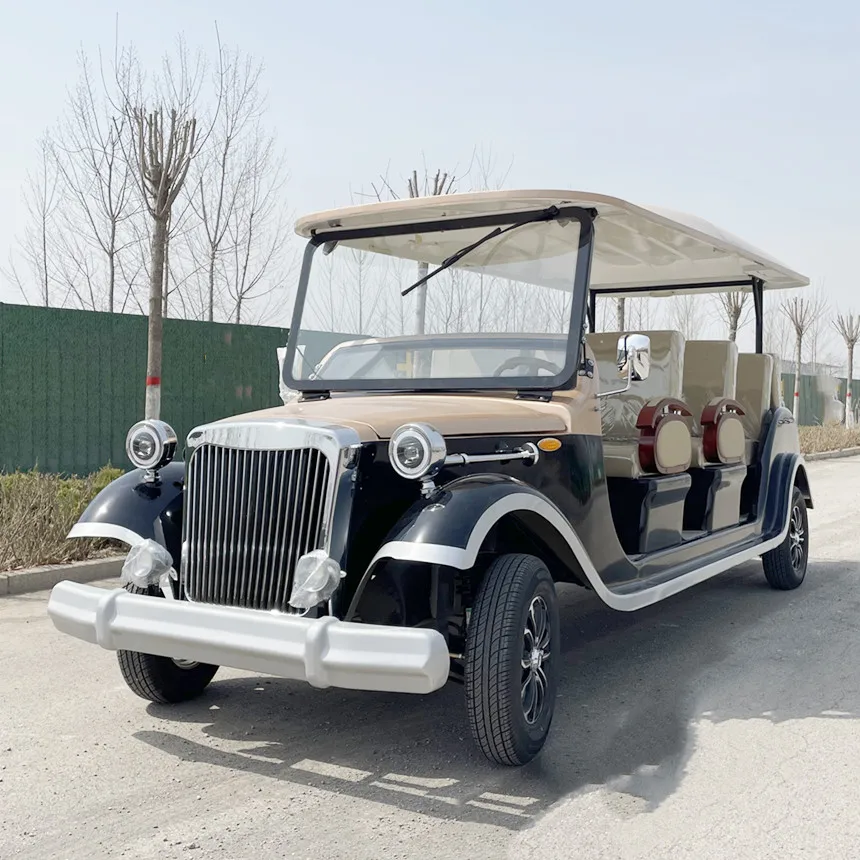 Golf Cart Gas Powered CE Antique Car Electric Car Customized 4 6 8 10 Seats ODM Customized