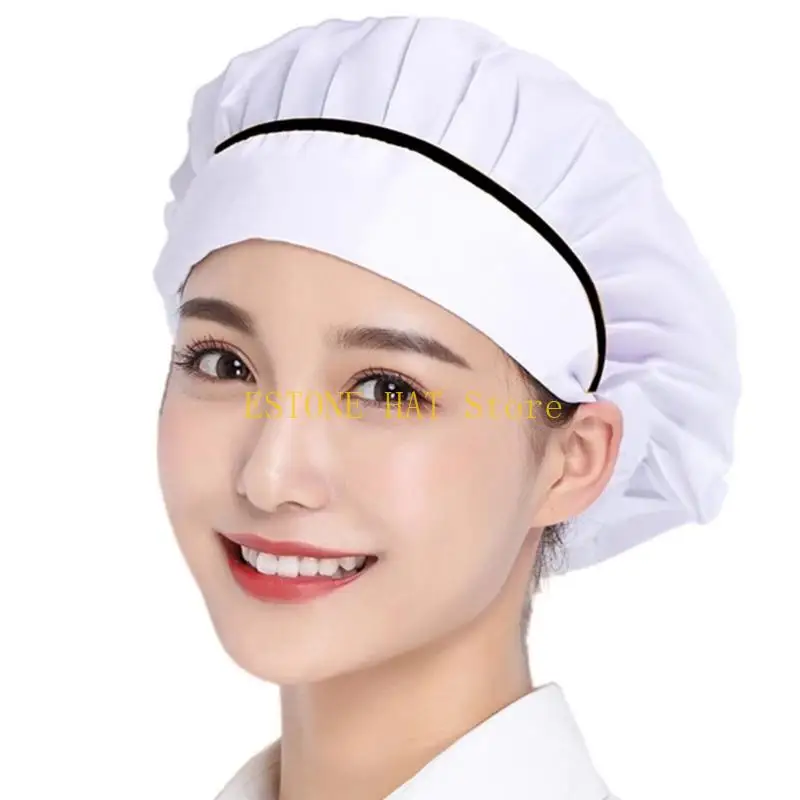 49MF 요리사 모자 조정 가능한 요리 모자 통기성 요리 모자 가정용 남여 헤어 커버
