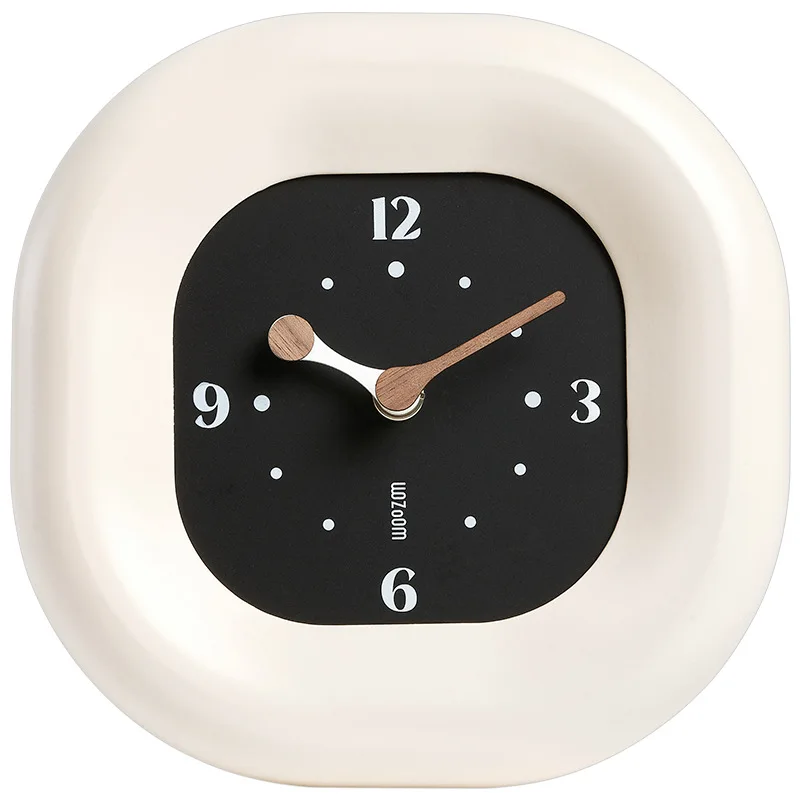 Home living room table ornaments, bedroom entrance decor, cream style creative clock, high-end decorative item