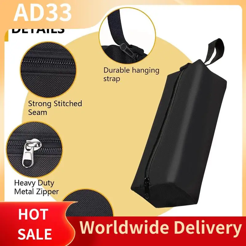 Mejores OFERTAS, paquete de 3 bolsas de herramientas pequeñas, bolsas de herramientas multiusos, bolsa con cremallera de fondo plano, bolsa de herramientas de lona Oxford impermeable, duradera Ea