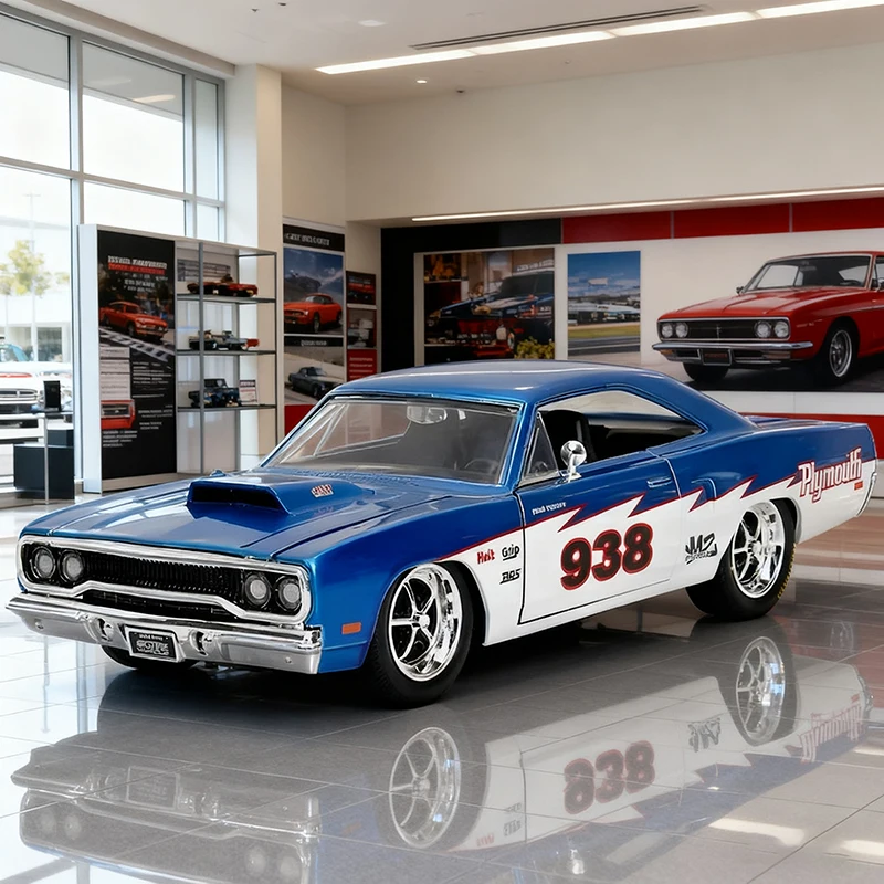 JADA 1:24 プリムス ロードランナー 1970 合金製ダイキャストカー & おもちゃの車両 車のモデル ミニチュアスケールモデルカー 子供向け