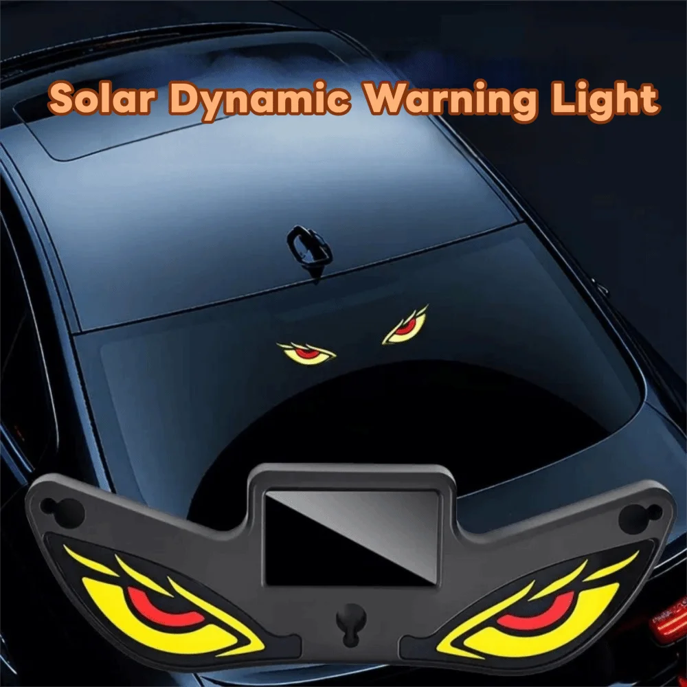 Solar Powered Solar Demon Eye Light Wireless LED Anti-Rear-End Light USB Rechargeable Warning Vehicle Signal Lights