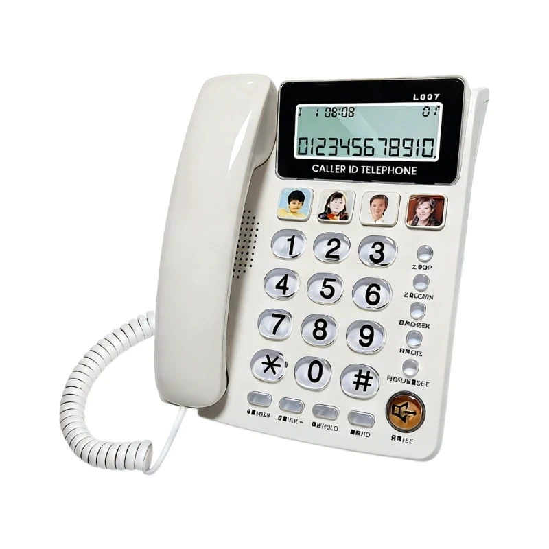 Y51A Big Keypad Landlines Phone Featuring Loud Speakerphone And Customizable Volumes Control For Elderly