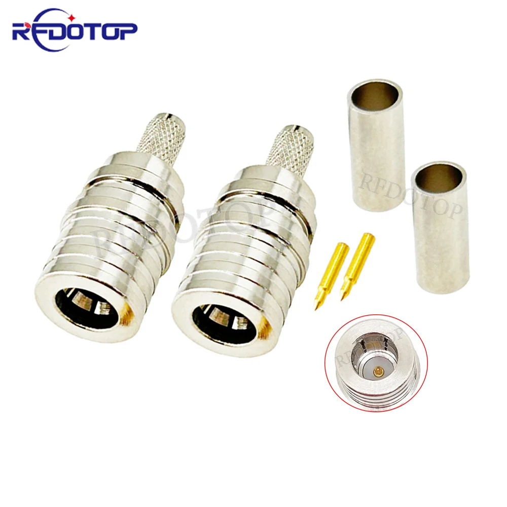 

2PCS/Lot QMA Male Straight/Right Angle Crimping Nickel Plated QMA RF Connector 50 Ohm QMA-1.5 for RG174/RG316/LMR100 Cable