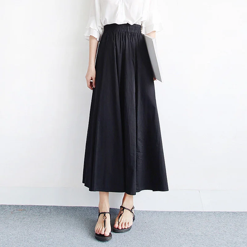 Dropship 2024 Autumn women cotton linen skirt,Korea style streetwear long Spring skirts, vinatge maxi skirt