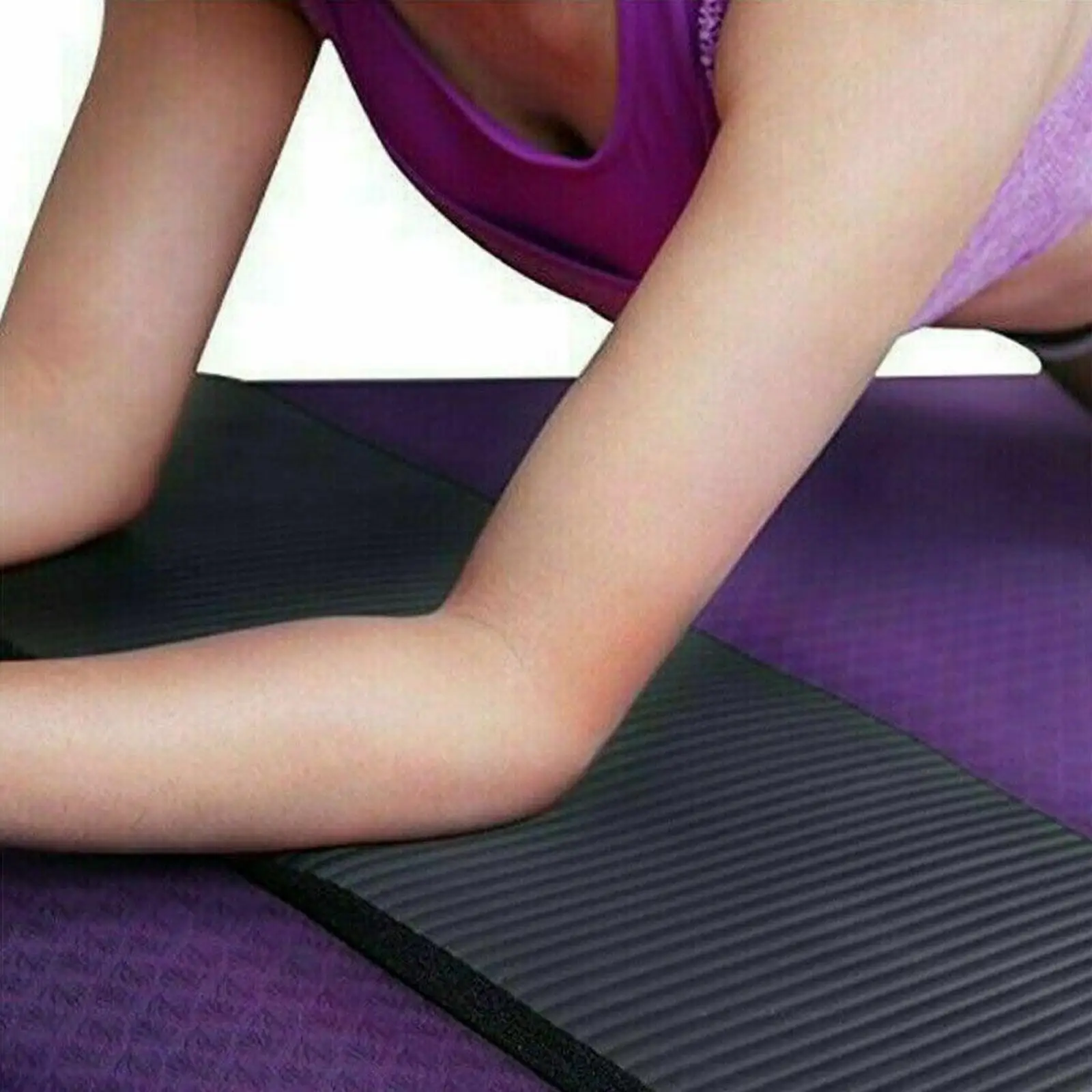 Fitness Mat Thick Yoga Knee Support Pad Non Slip Rubber Cushion Gear for Home Pilates Workout Travel
