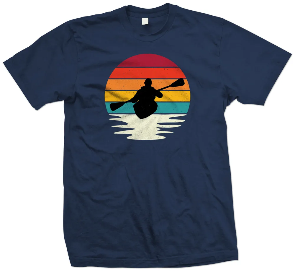 Retro kayak Canoe T Shirt - 5 Colours - XS to 5 XL  High Quality 100%Cotton Short Sleeve