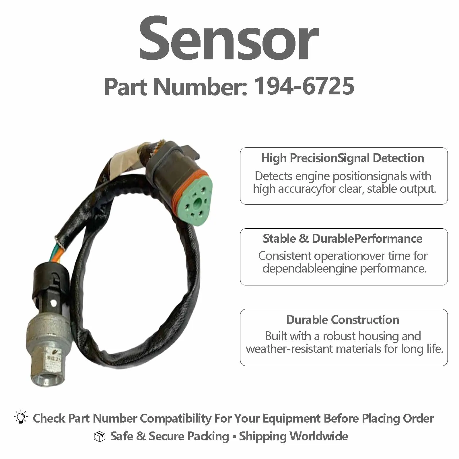 Oil Pressure Sensor HM-A50007 239-2396 For Caterpillar CAT AE40 AE40 II AD45B AD55B AD60 AD55 AD30 AD45 AD40 Underground