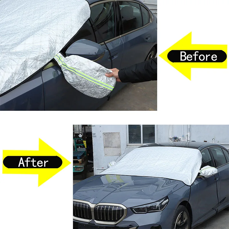 For BMW 5 Series G60 2024 Car Windshield Snow Anti Frost Cover Windproof Winter Ice Snow Shield Trim Car Accessories