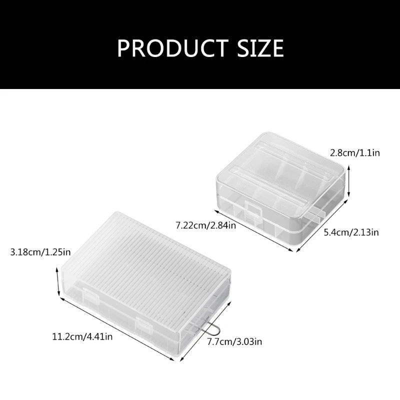 กล่องเก็บแบตเตอรี่สำหรับ 2 ชิ้น/4 ชิ้น 26650 แบตเตอรี่คอนเทนเนอร์ปกป้องแบตเตอรี่ของคุณป้องกันการลัดวงจรและฝุ่น