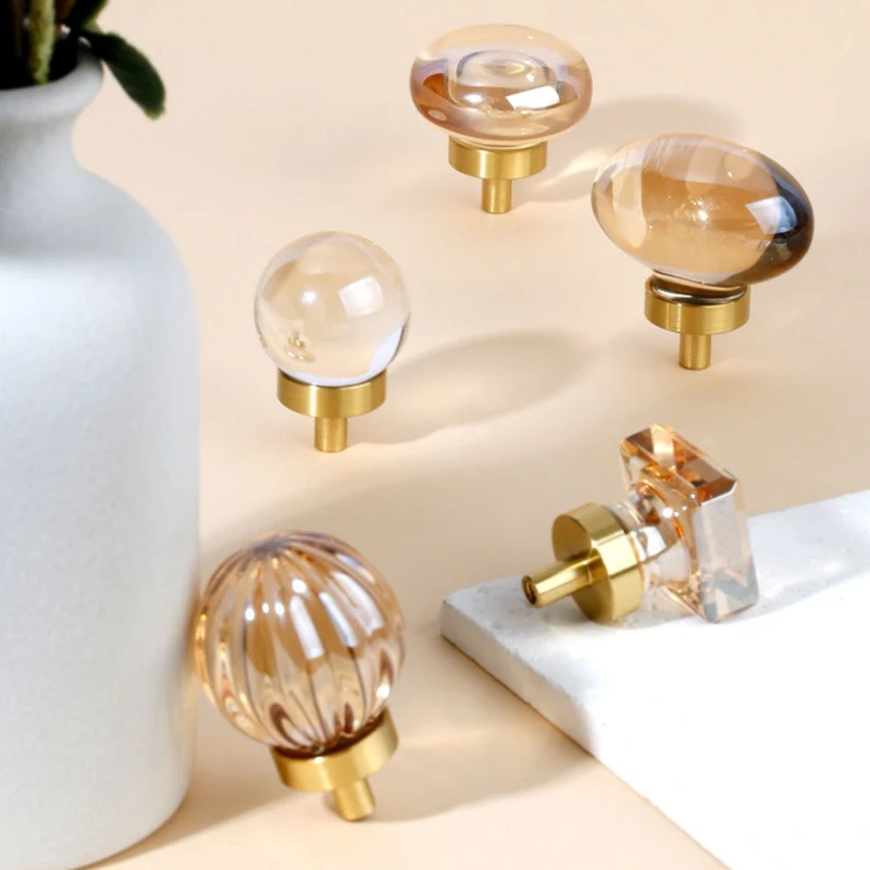 البرونزية الكريستال الأثاث الباب ساحبات الفاخرة جولة اليشم باب خزانة الملابس ساحبات لخزانة درج المطبخ الديكور الباب مجتذب #1