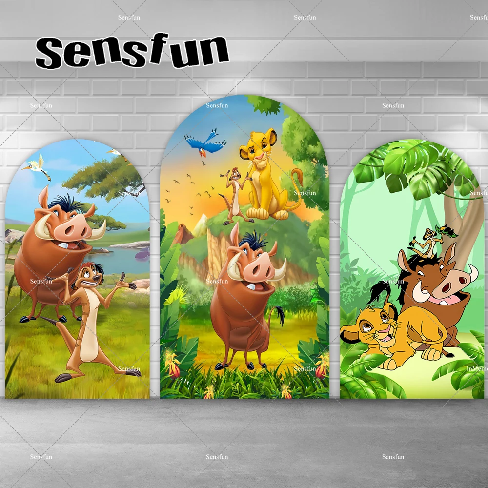 Boys Lion King Theme Birthday Party Chiara Arch Backdrop Forest Animals Wild One Backgrounds For Photography Doubleside