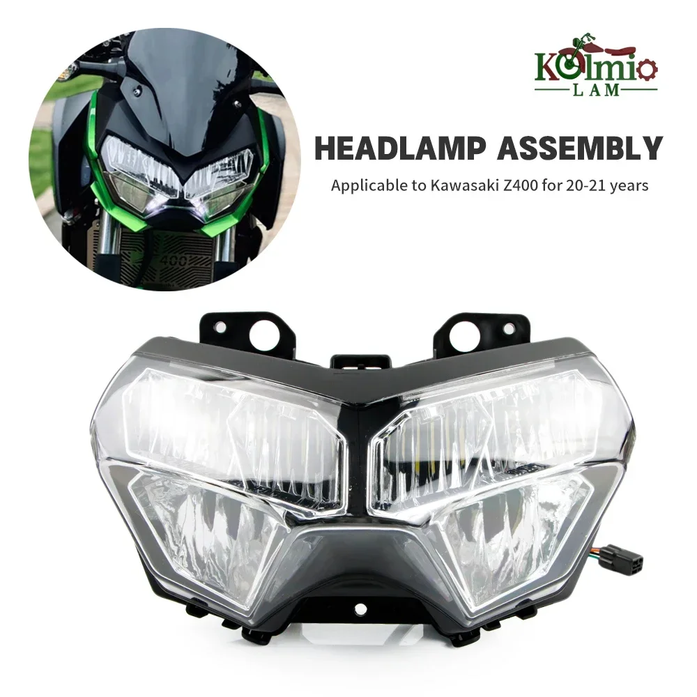 

-LAM For Kawasakis Z400 Z650 Z900 Motorcycle Headlight Headlamp Housing Assembly Indicator Z 400 Z1000 H2 Head Lighting