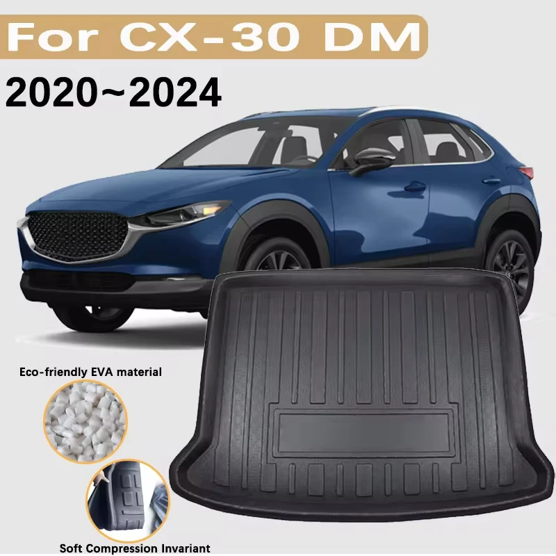 

Напольный коврик для багажника автомобиля для Mazda CX 30 CX-30 CX30 2023 ~ 2020 2024, подкладка для багажника, водонепроницаемый коврик для хранения, аксессуары из материала EVA