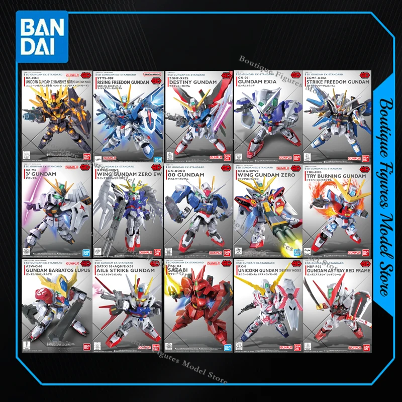 بانداي الأصلي SD GUNDAM EX-STANDARD GN-0000 RX-93 الجناح GUNDAM صفر عمل أنيمي الشكل التجمع نموذج جمع هدية ألعاب أطفال #2