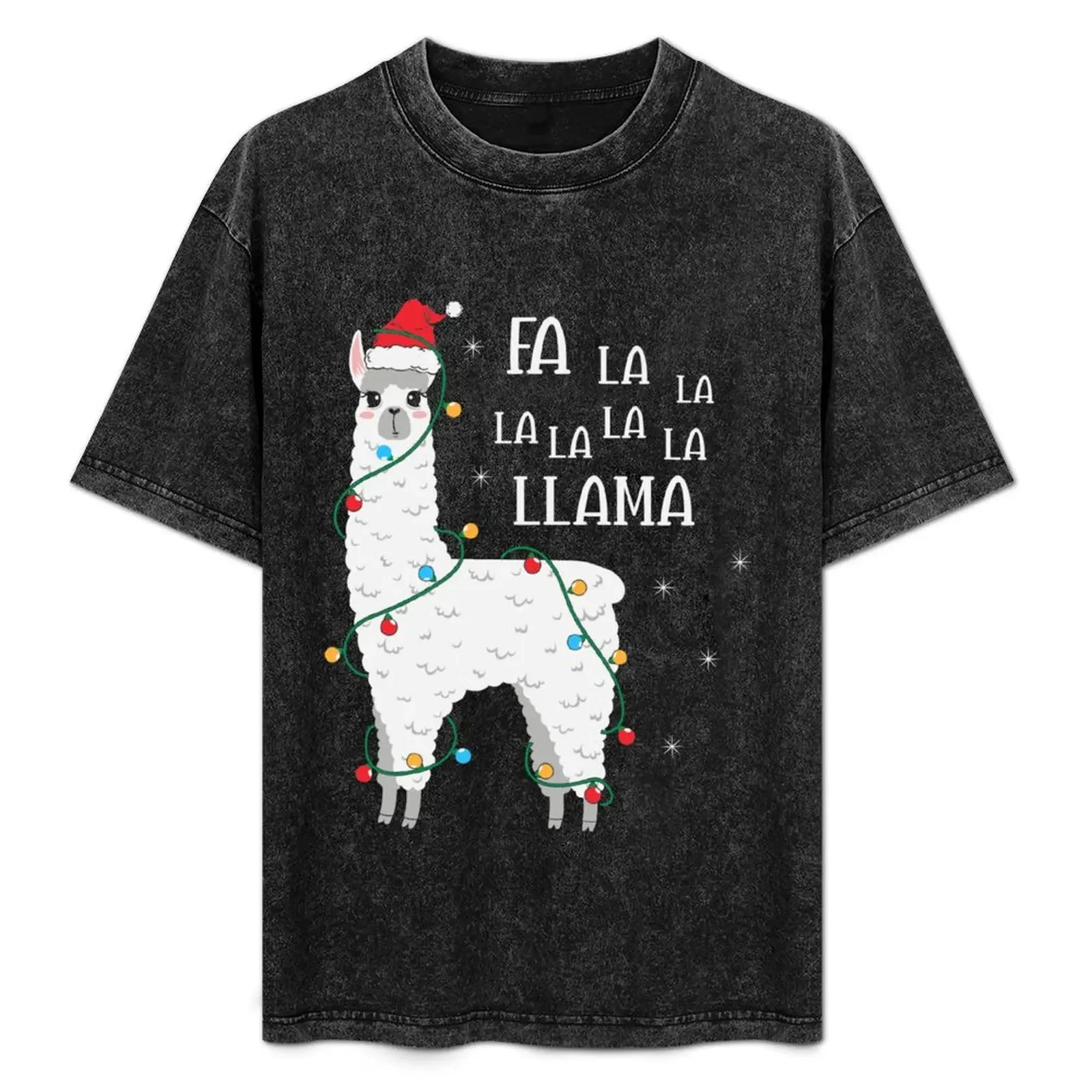 

Fa La La Llama Christmas Lllama T-Shirt vintage t shirts quick drying blue archive black t shirts for men