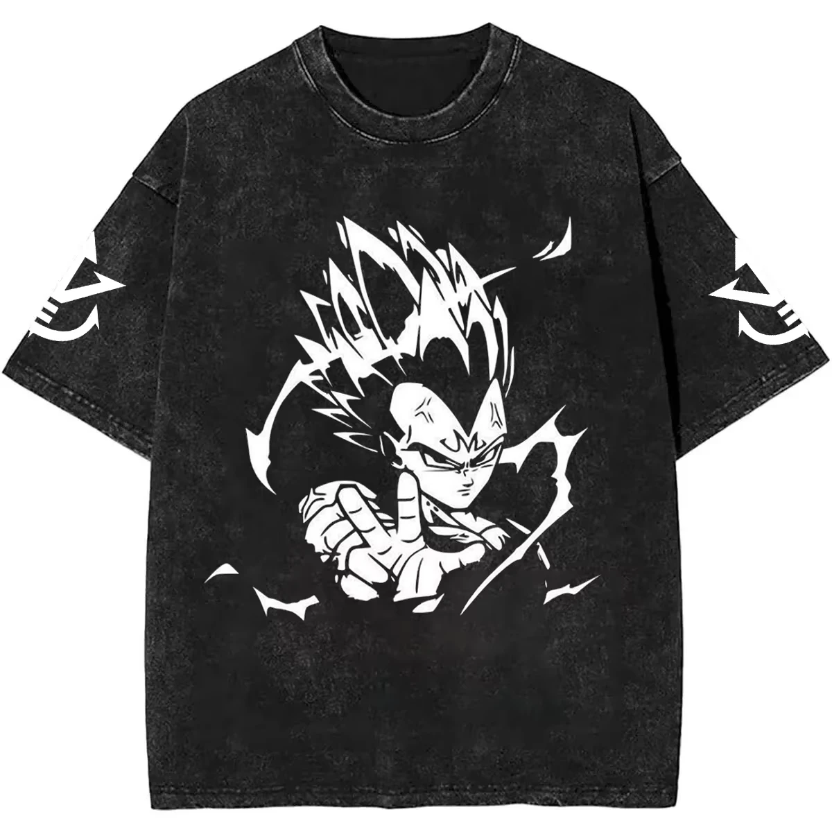 

Летняя футболка унисекс 2026 года в стиле ретро с принтом Dragon Ball Majin Vegeta, оверсайз, из выстиранного хлопка, повседневная