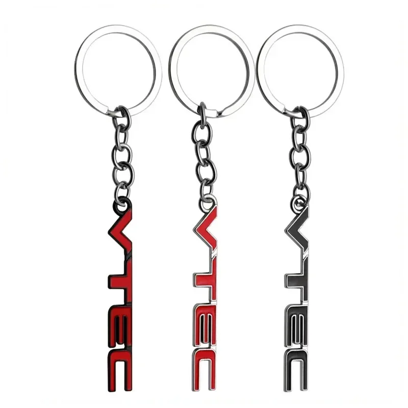 Metal Car Keychain Keyring Holder for Honda VTEC Logo Fit City Civic HRV CRV Beat Jazz Accord Vision Insight Elysion CRZ Vezel