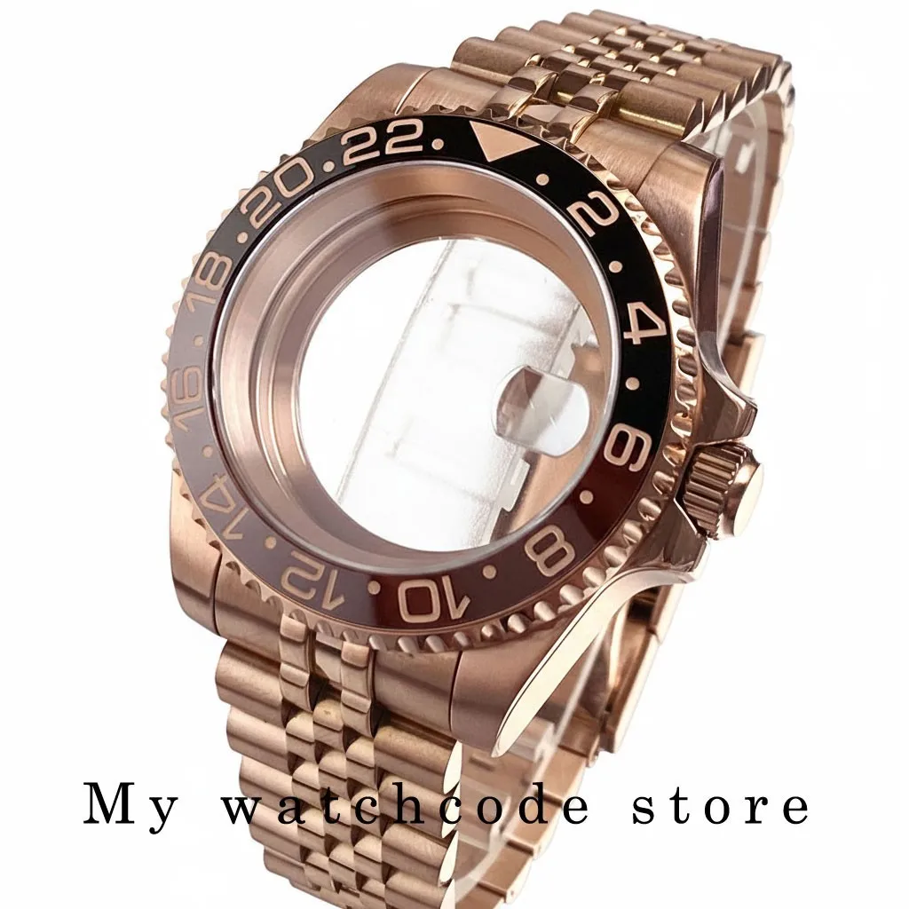 

Керамический безель Rootbeer, 40 мм, сапфировый, розовый, позолоченный корпус для часов, подходит для механизма Miyota 8215 Japan NH35 NH36 ETA 2824 ST2130