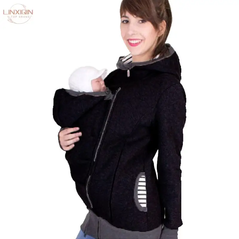 Parenting Child Winter Pregnant Women 'S Sweatshirts Baby Carrier Wearing Hoodies Maternity Mother Kangaroo Clothes