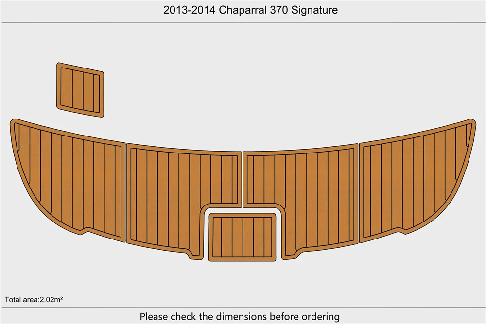 Eva foam Fuax teak seadek marine floor For 2013-2014 Chaparral 370 Signature Swim Platform 1/4