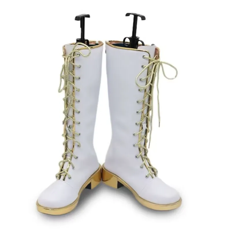 KPop Rumi-zapatos de Cosplay para mujer y niña, botas blancas, accesorios de disfraz para fiesta de Carnaval y Halloween