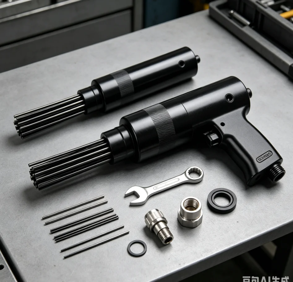 Rust Removal Head Air Powered Pneumatic Needle Scaler Tool Pneumatic Needle Bundle Deruster Head Hammer Small Tools Accessories