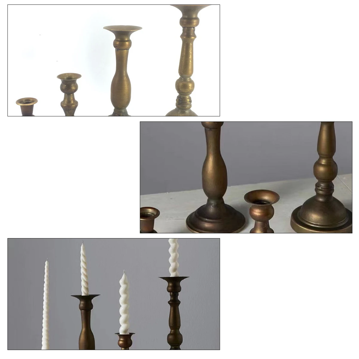 

Metal Holder Wedding Decoration Taper Decorations Retro Candlestick Candleholder Iron Holders for