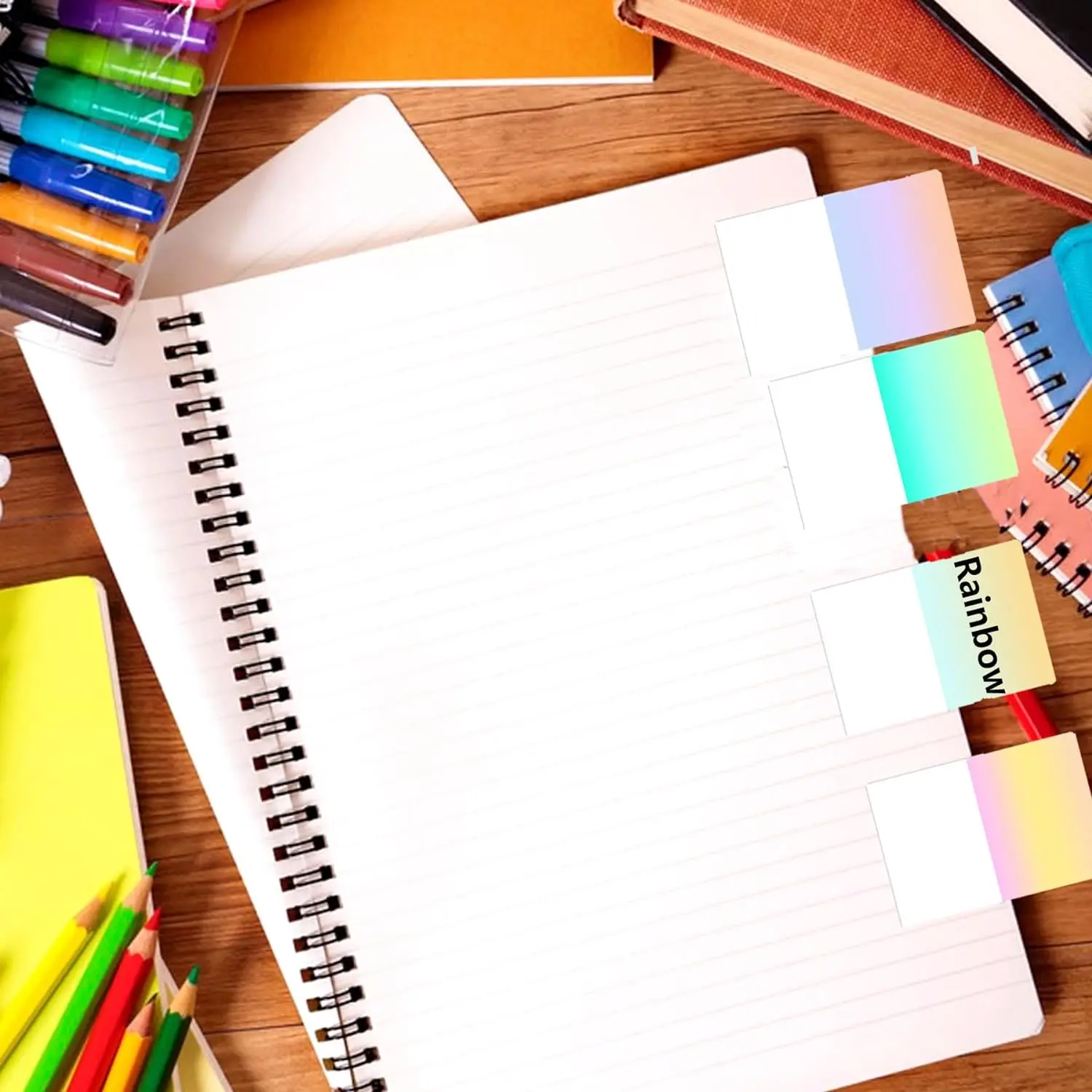 Book Sticky Index Tabs Transparent Gradient File Tabs Flags Page Marker 540 Pcs Repositionable Page Markers Labels