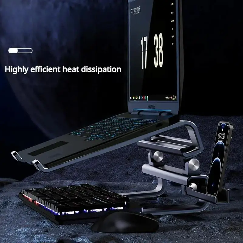 Eary Aluminum Laptop Stand Computer Stand for 12-17 Laptops Desktop MacBook Pro Computer Accessories Adjustable Laptop Table