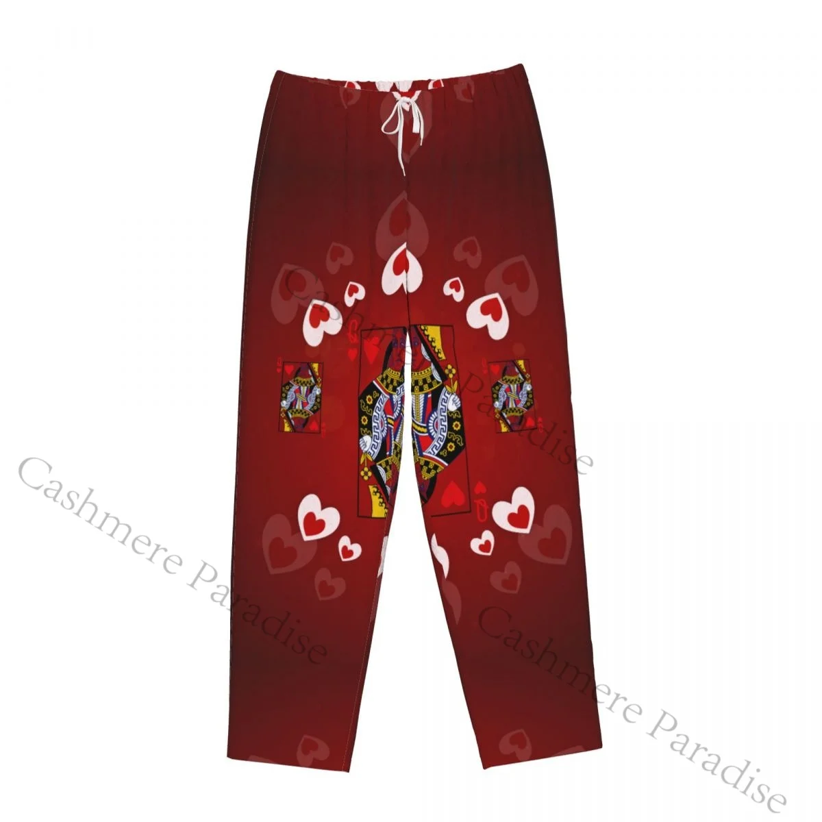 Poker Queen Women Sleep Pants Warm Flannel Lounge Pants for Winter Nights