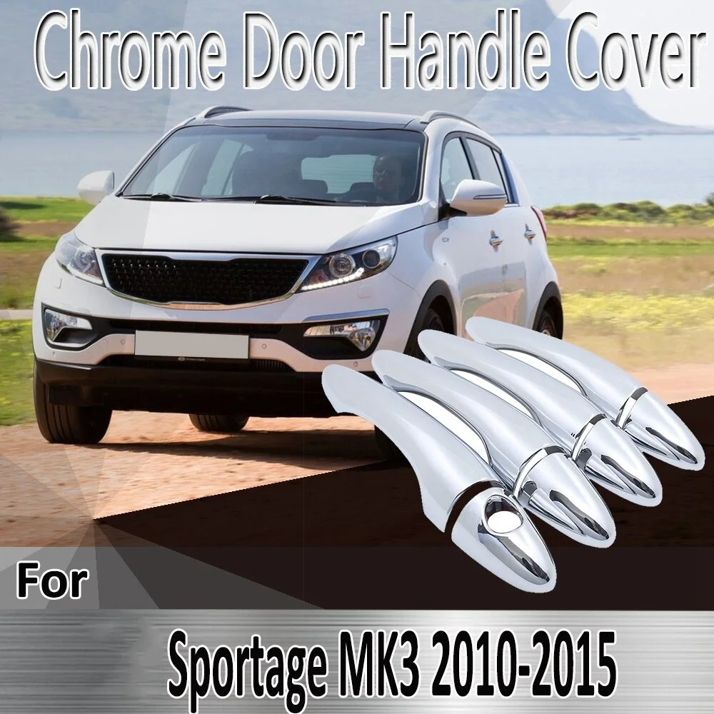 

A77Q-Chrome Door Handle Cover Refit Car Accessories Stickers Decoration For KIA Sportage MK3 SL 2010-2015