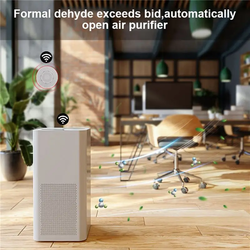 ABKW-2X Zigbee/Tuya WIFI Smart Air Box Carbon Dioxide Detector CO2 Gas Sensor Formaldehyde VOC Temperature Humidity Sensor