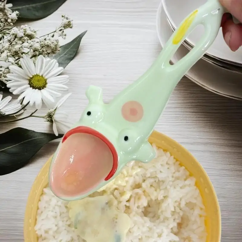 1 قطعة النحت الرمال الإبداعية السيراميك مقبض طويل ستار على شكل ملعقة المنزلية اثارة ملعقة زهرة على شكل ملعقة قهوة الحلوى