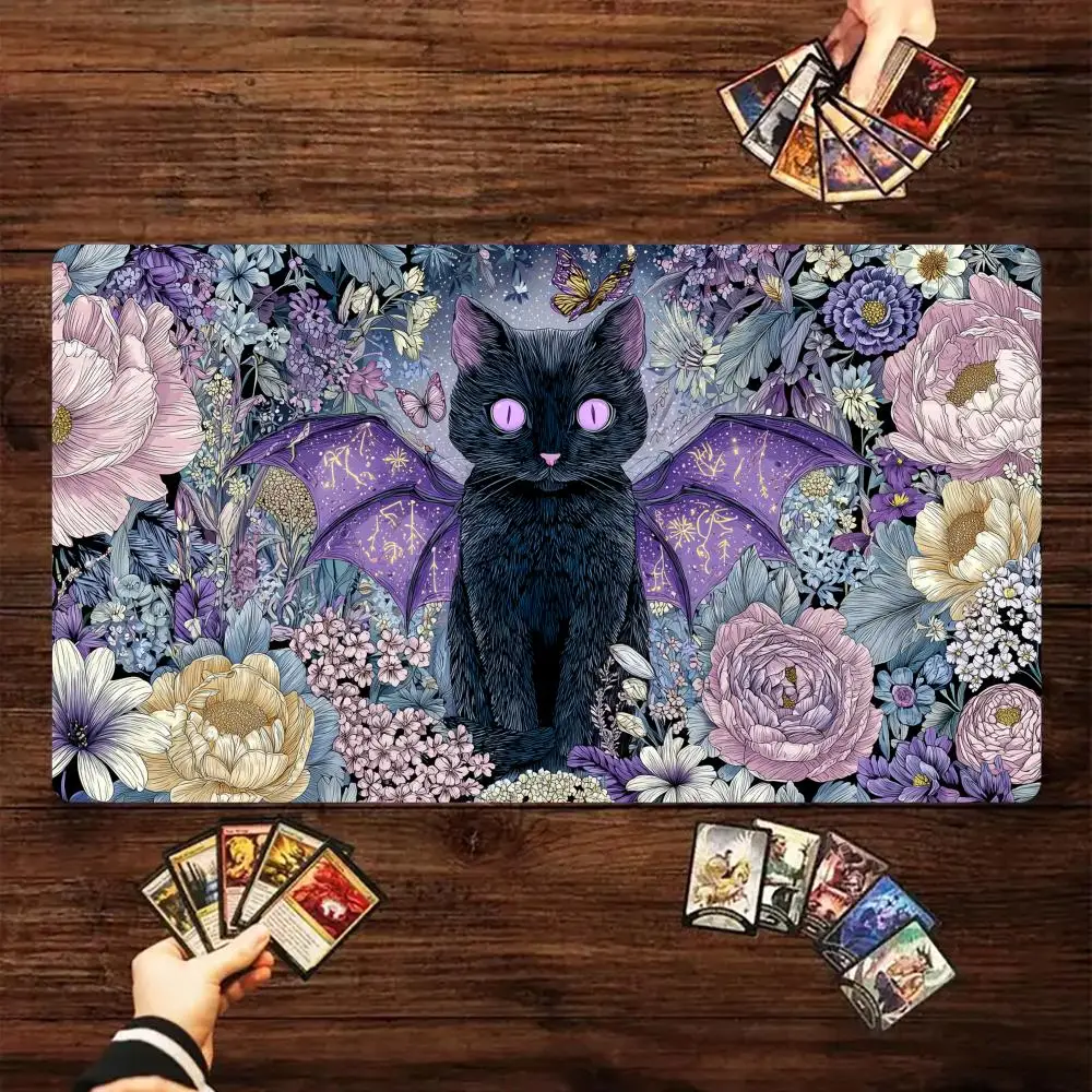 

Gothic Fantasy Cat Magic Card Battle Mat MTG Playmat Anti-slip Base 35X60CM gathering gaming mats Board Game Mat for TCG