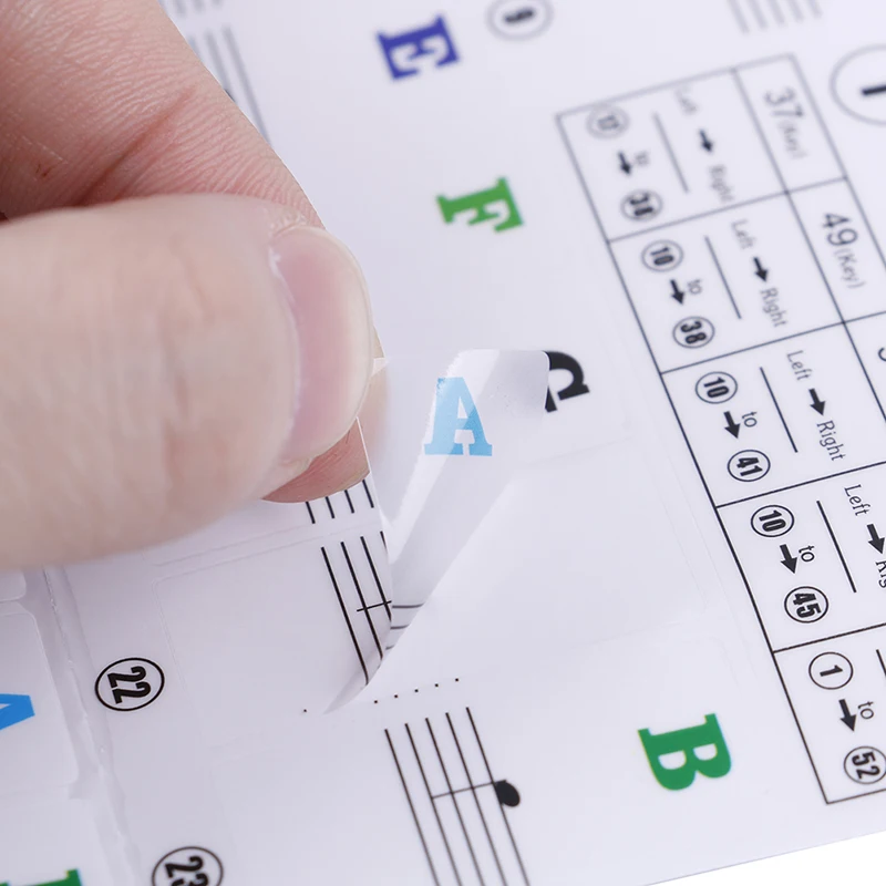 54 61 88 Keys Electronic Piano Keyboard Sound Name Stickers Key Sticker