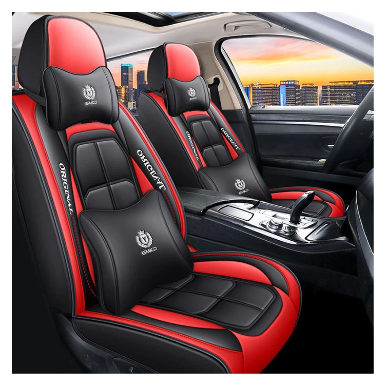 

2023 Xiangta OEM ODM Universal Car Seat Cushion New Car Interior Accessories Full Leather Seat Covers Set 9 Pcs For Cars