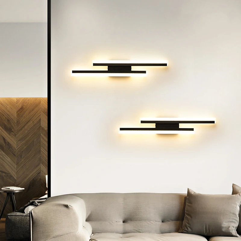 modern led wall light para sala de estar escadas quarto corredor ouro preto arandelas decoracao de interiores luminaria 01