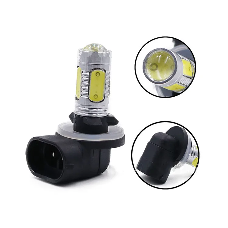 H27 High Power 7.5W COB Led Car Front Fog Lamps H27W Anti Fog Bulb Auto Driving Running Light Foglamps White 12V