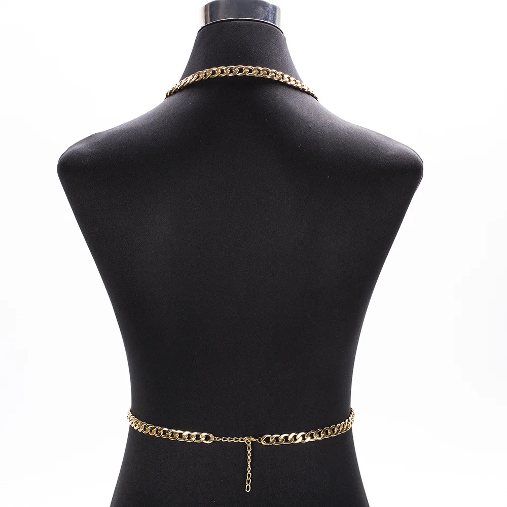 New Arrival Simple Fashion Chunky Punk Breast Bra Body Chian Women Sexy Body Jewelry Necklace