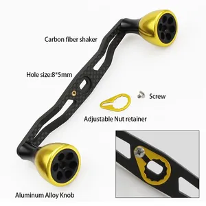 Ekfan 130mm Carbon Fiber Fiber Handle 7x4mm/8x5mm league buttons for Dawa/Shmano Water gout diy 6 Main Sales Knob Molinete - №2