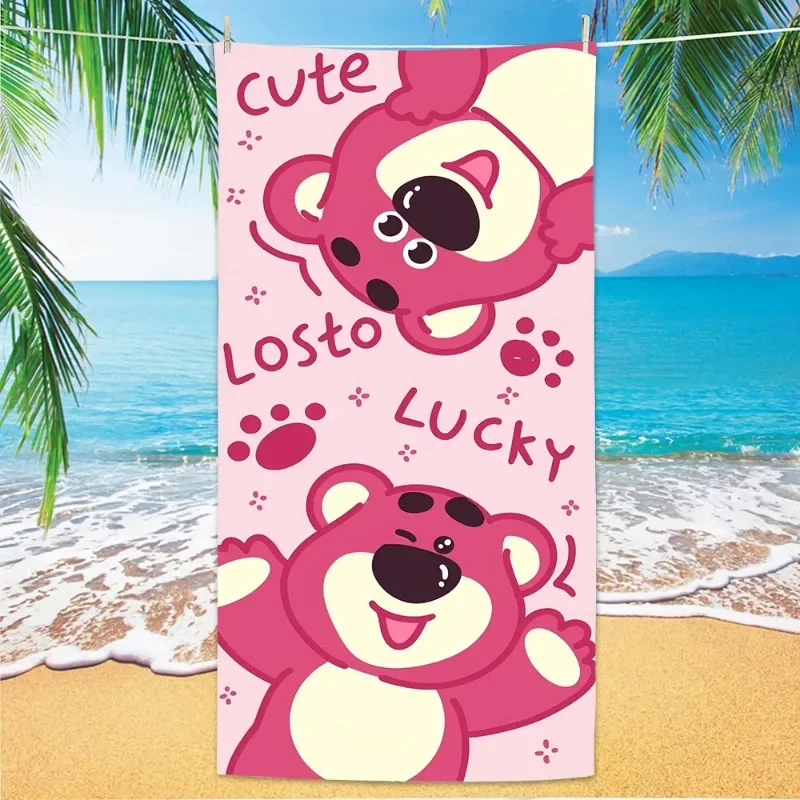 Lotso urso cobertor anime toalha de praia adulto banheiro chuveiro sala de viagem banheira decoração ginásio toalha acessórios toalha de praia