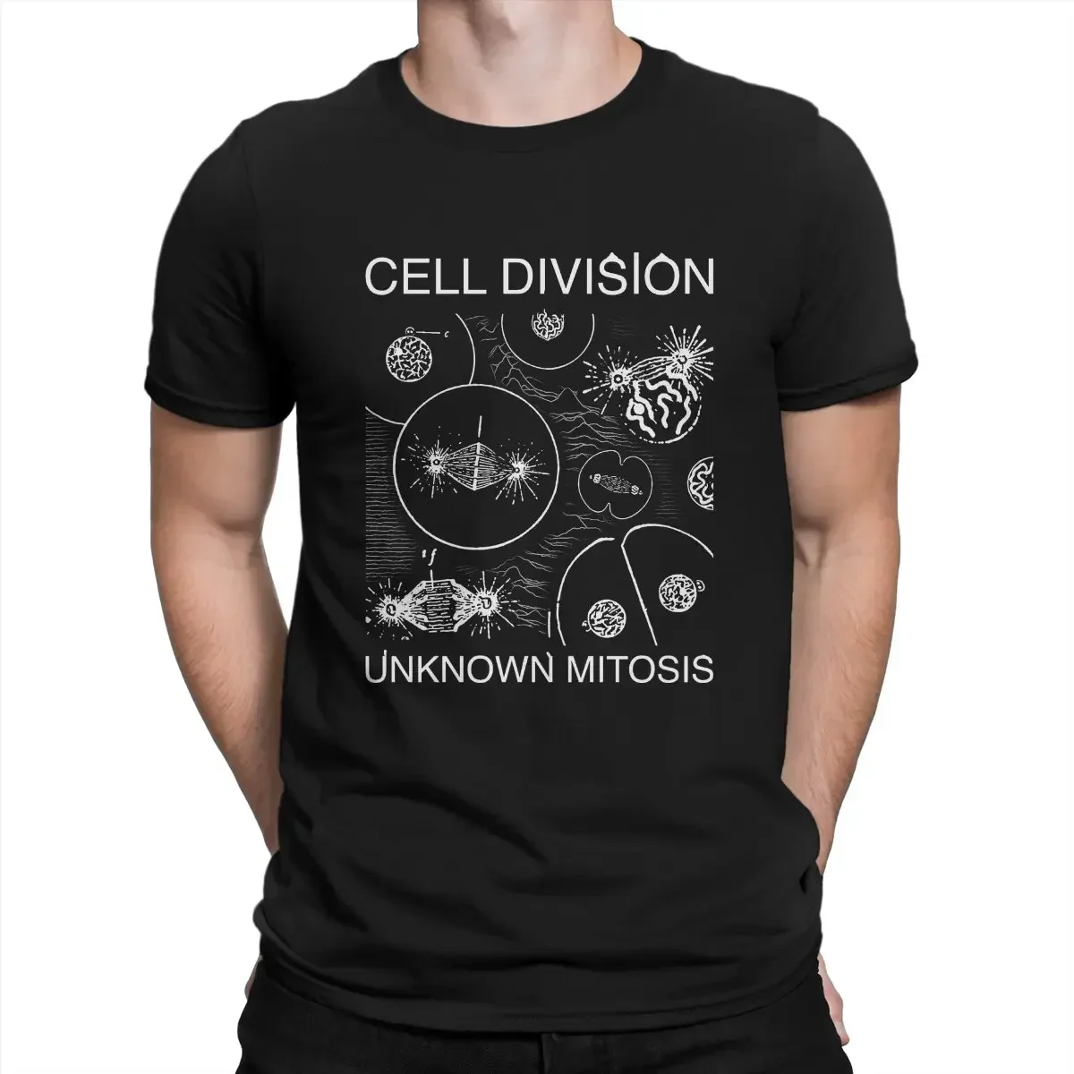 Cell Division Mitosis Biology Parody Fashion T Shirt Harajuku Sweatshirts Hipster Gramophone Record Man TShirt 2024 COTTON