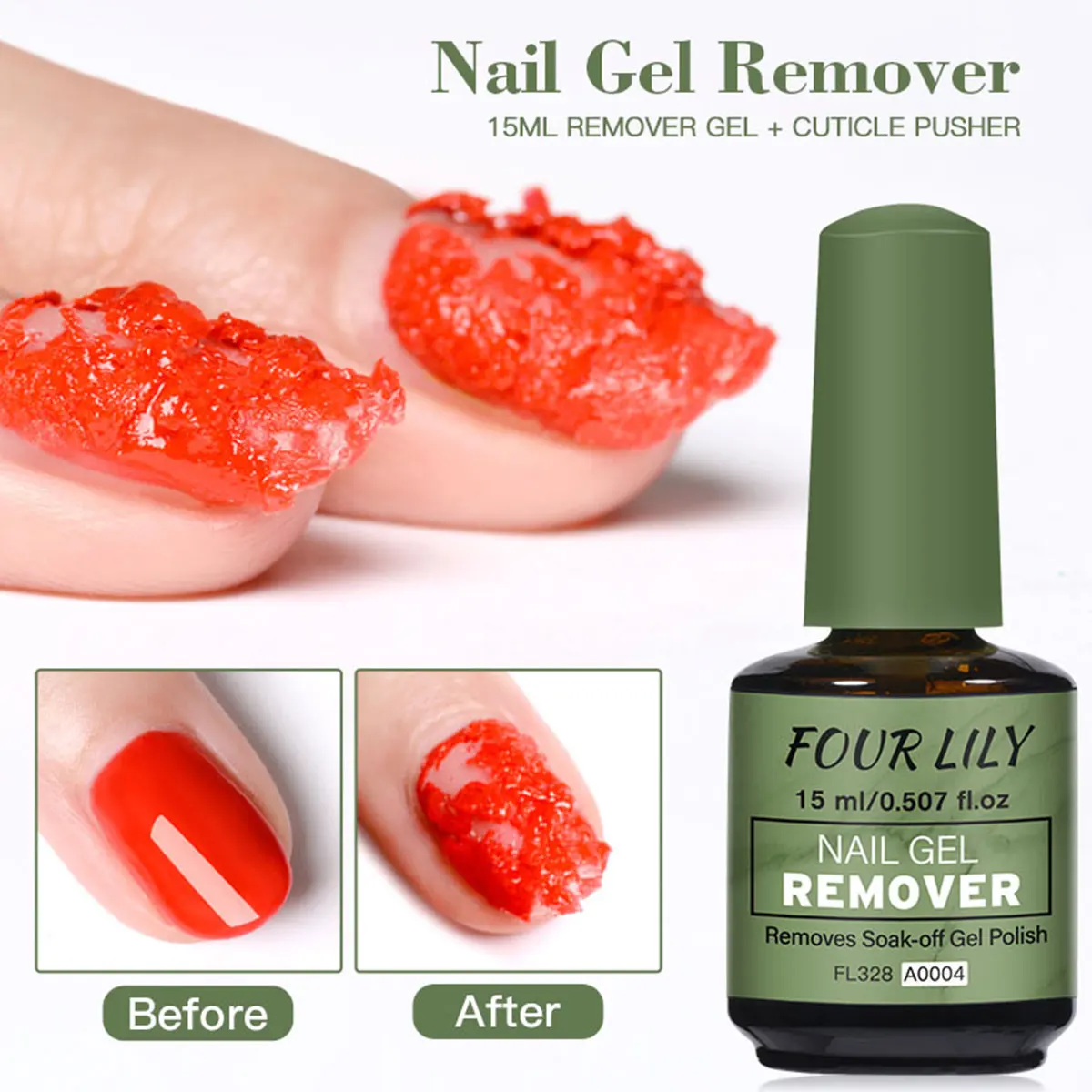 FOUR LILY 15ml Magic Fast Nail Gel Polish Remover Unghie Pulite UV Soak Off Semi Permanente Vernice Unghie Artistiche Strumenti di Rimozione Manicure