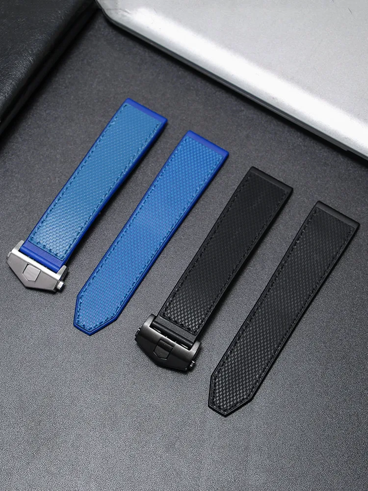 For TAGHeuer Monaco Speed Series CBL2184/2183 Waterproof Silicone Watch Strap