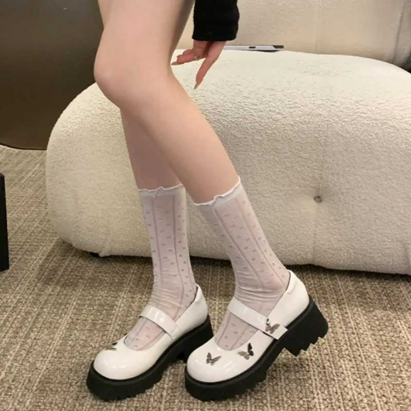 

New Women's Mary Jane Shoes Sweet Style Round Head Casual Shoes for Woman Fashion Platform Shoe Designer Shoes Zapatos De Mujer