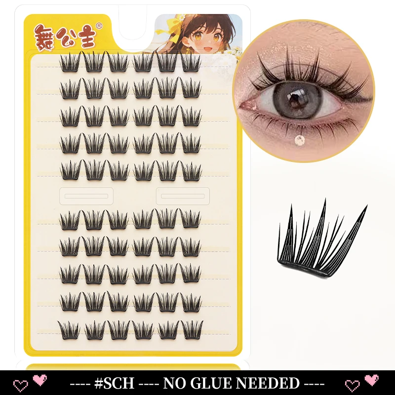 DINGSEN 10 Reihen Selbstklebende Einzelwimpern Ohne Klebstoff DIY Wimpernverlängerung Cluster Handgefertigte Wimpern Natürliche Wimpern – Detail 25