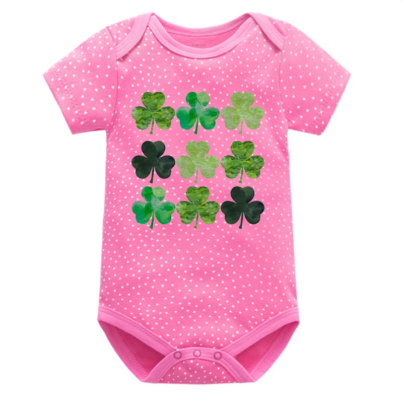 St. Patrick's Day Newborn Clothes St Patricks Day Bodysuit 13-24m Fashion Newborn Boy Cotton Clover Onesie Baby Cute