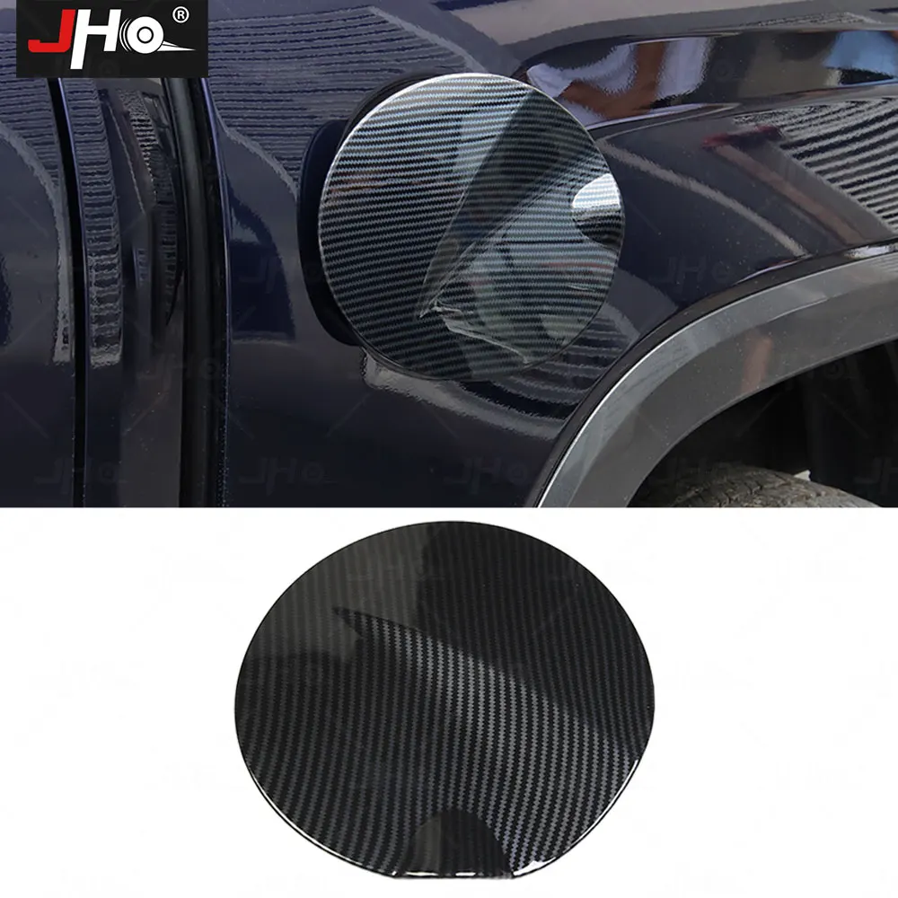 

JHO ABS Carbon Grain Fuel Gas Oil Tank Overlay Cover Trim for Toyota Tundra 2022 2023 Car Accessories