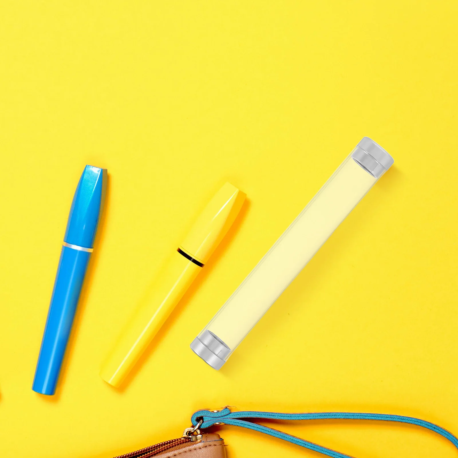 

8Pcs Makeup Tool Storage Tube Clear Plastic Organizer Box for Tweezers Dual Opening Round Container Travel Home Use